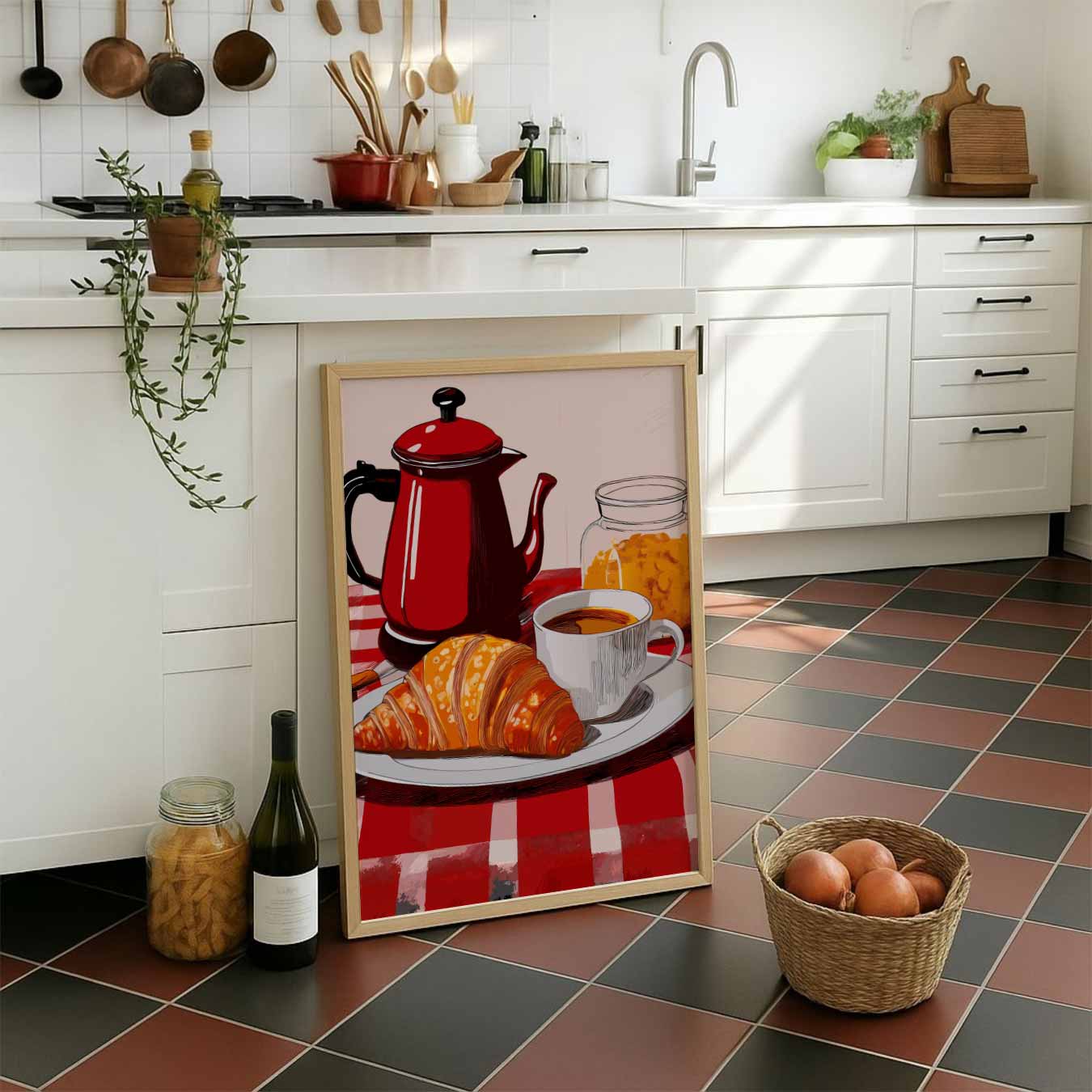 Franse Ontbijt Sfeerposter-WallArtistic