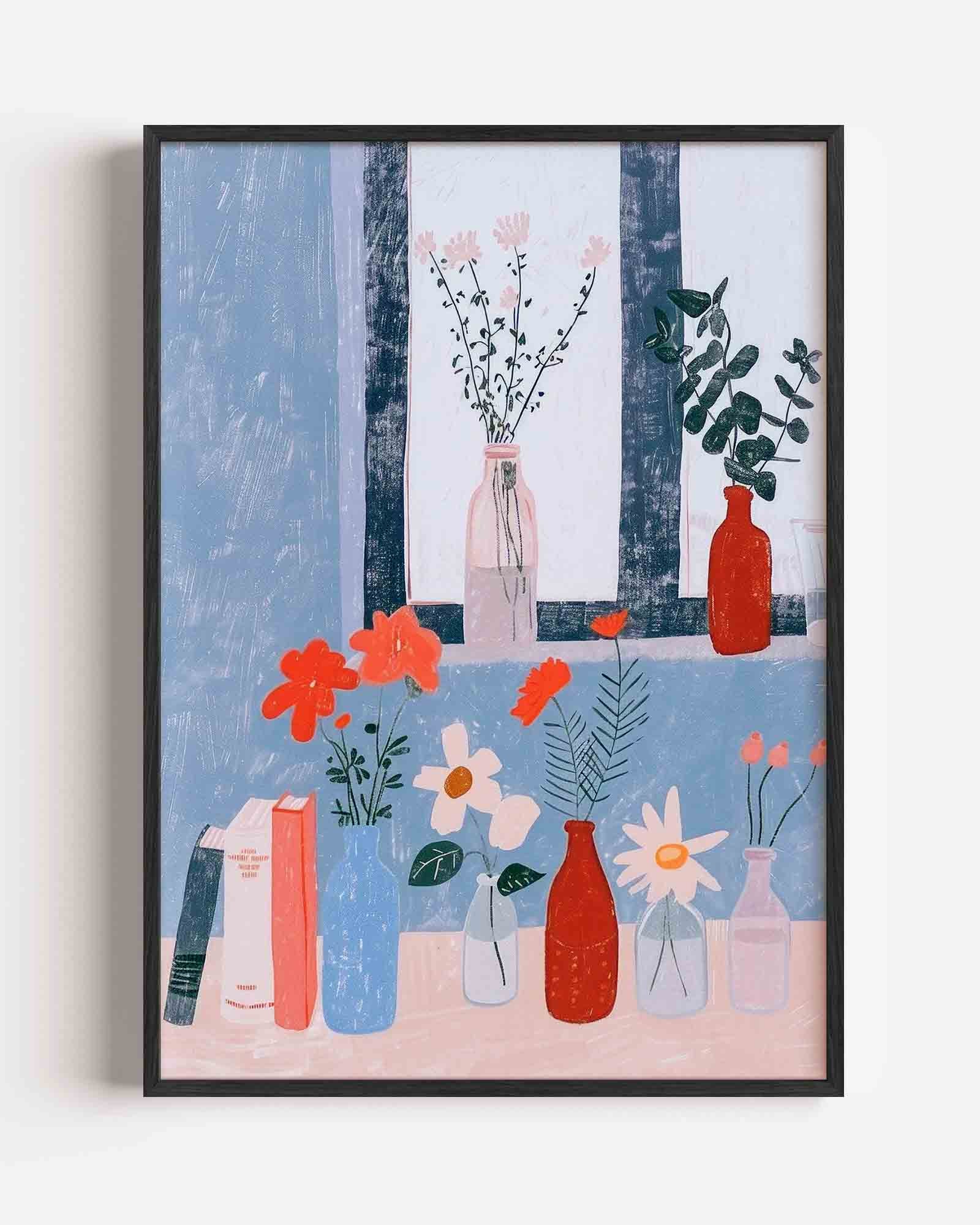 Bloemen in vazen Poster