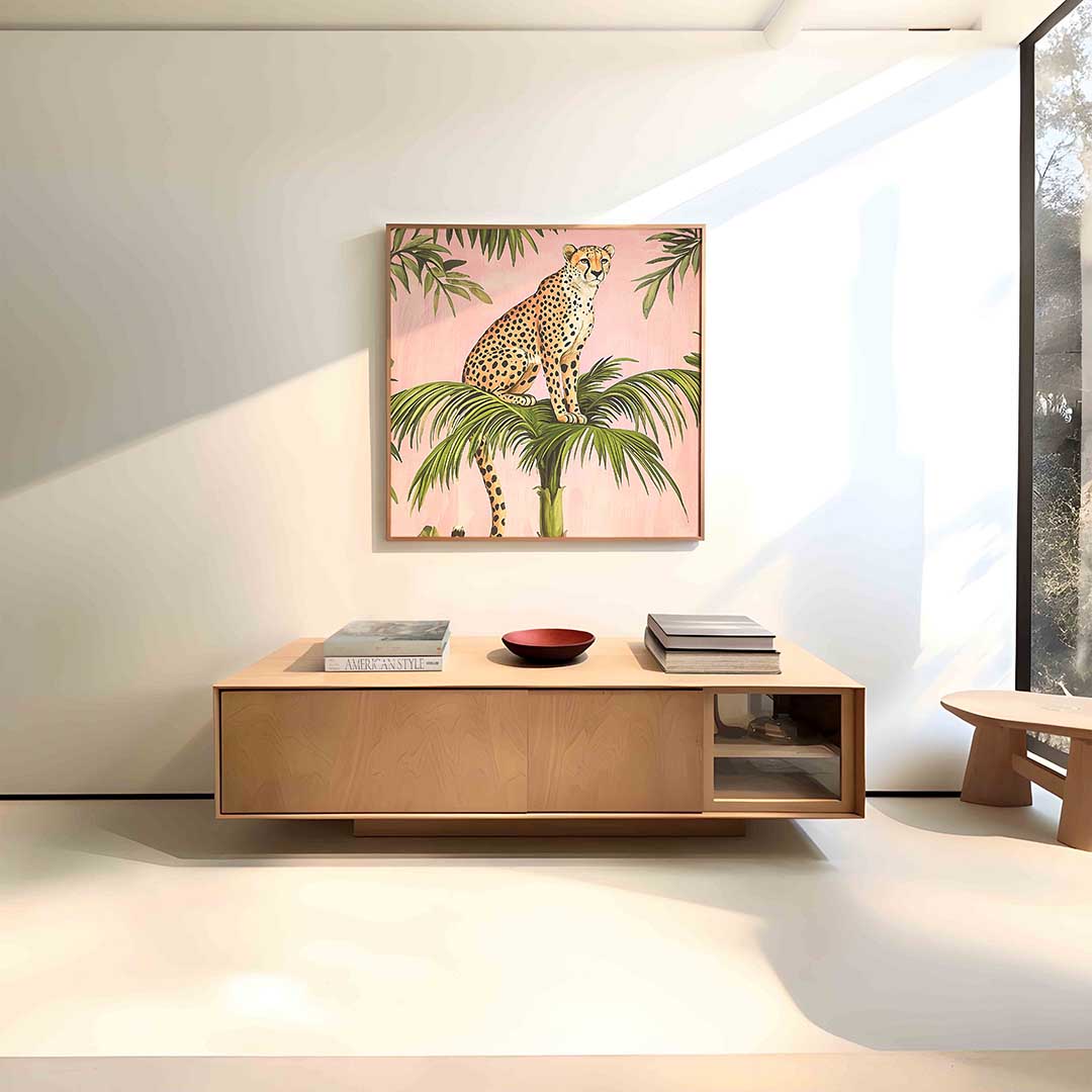 Cheetah op palm Poster