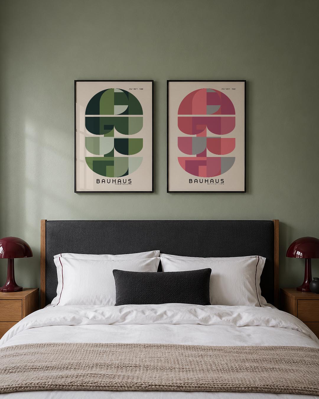 Groene vormenritme Posterset
