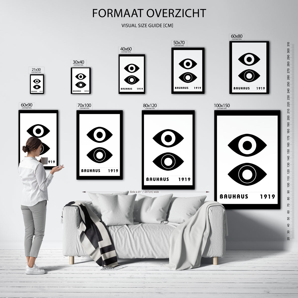 Oogvormen en lijnen Poster