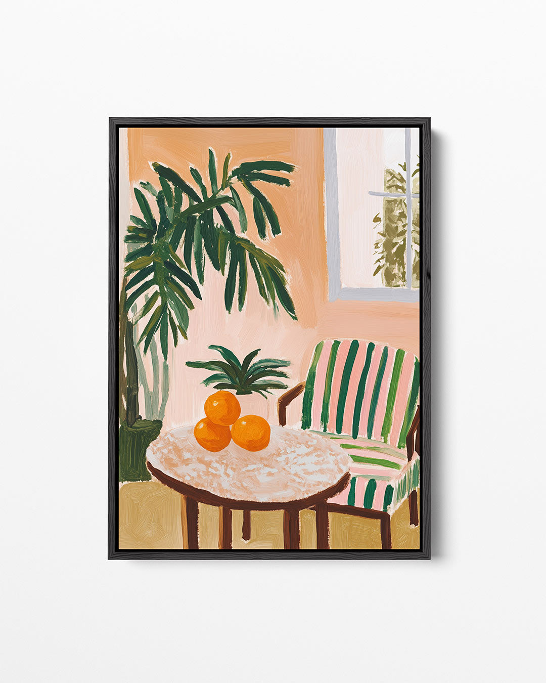 Interieur met planten Kunstwerk