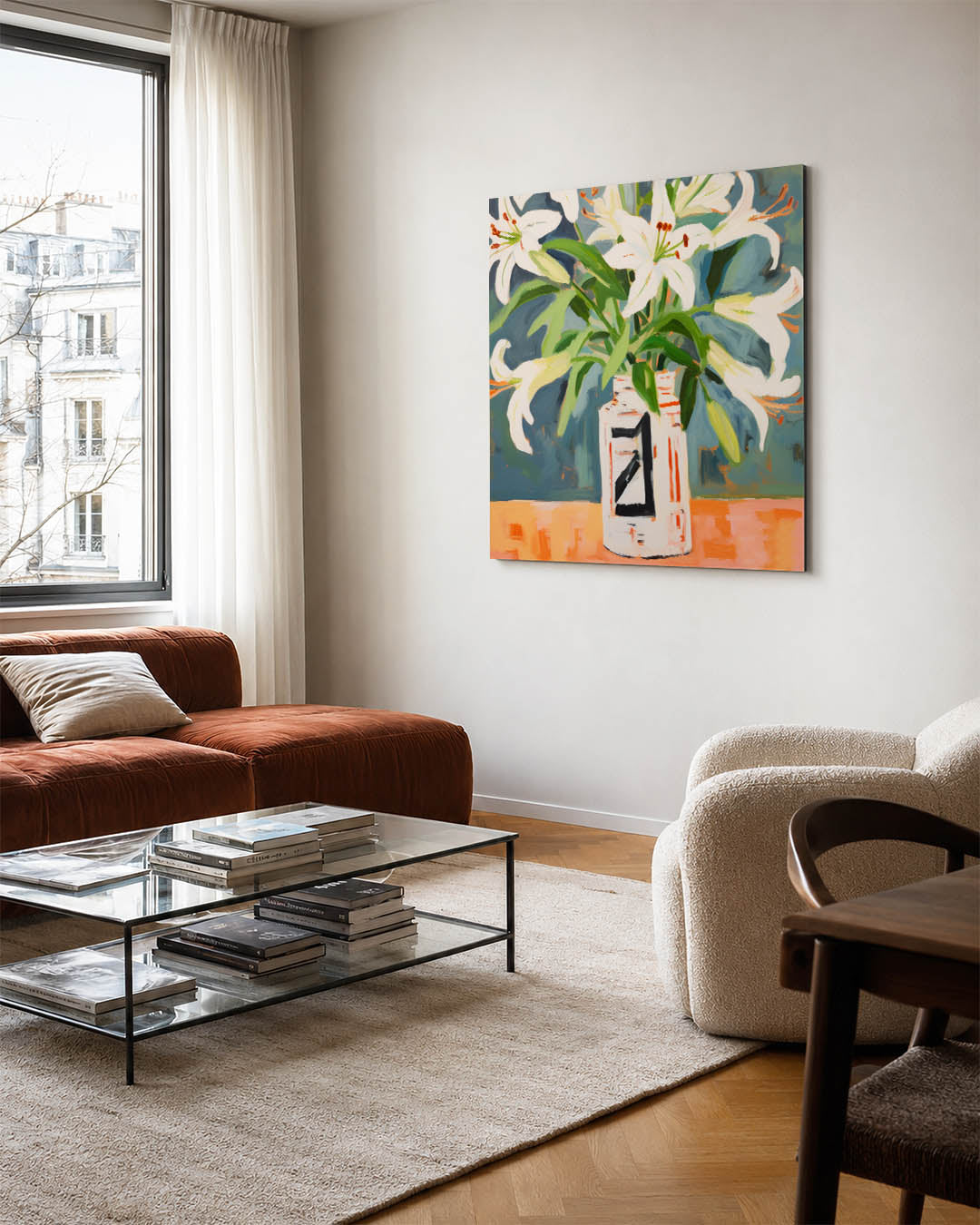 Bloemrijke compositie Kunstwerk