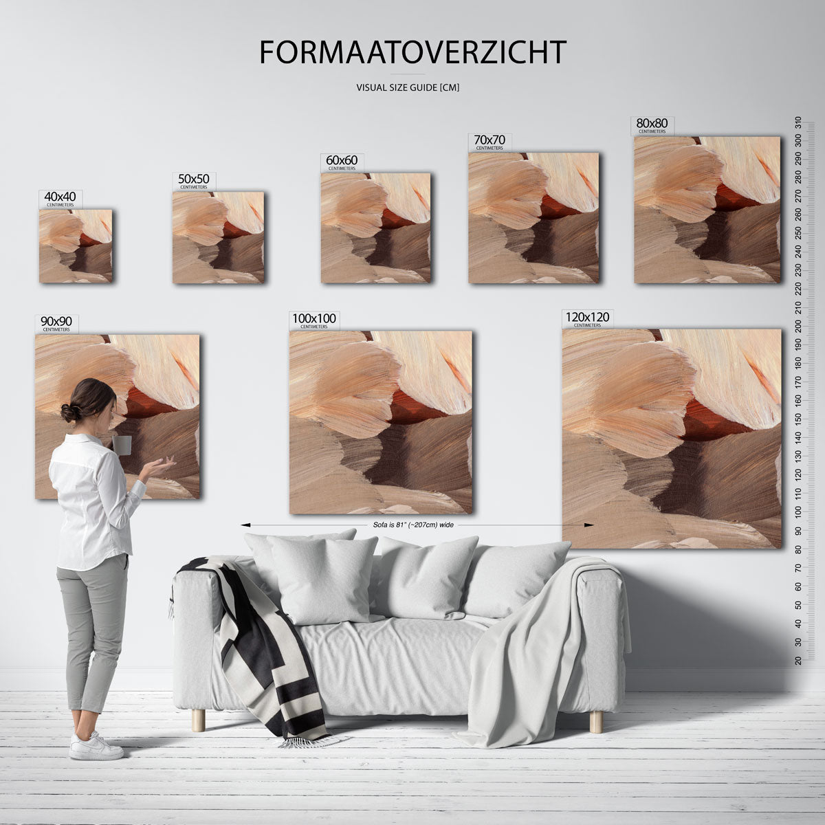 Abstracte penseelstreken Poster