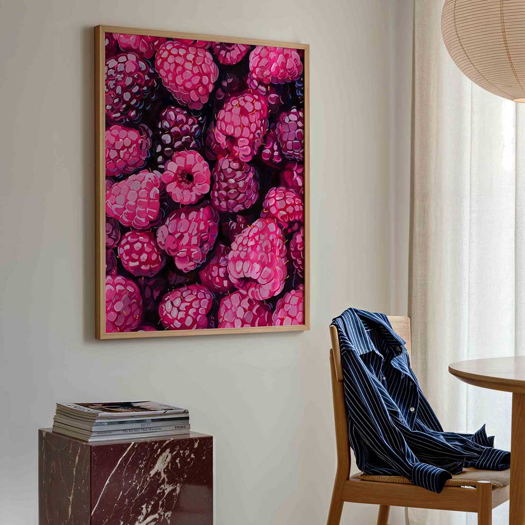Frambozen patroon Poster