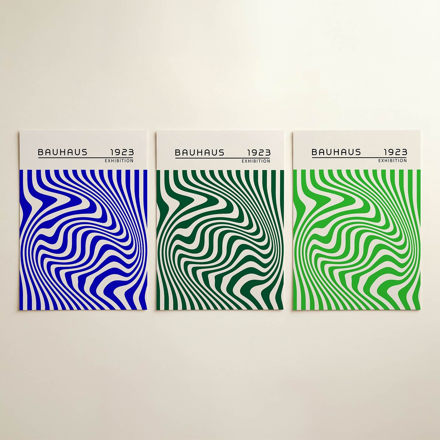 Golvend lijnenspel Posterset