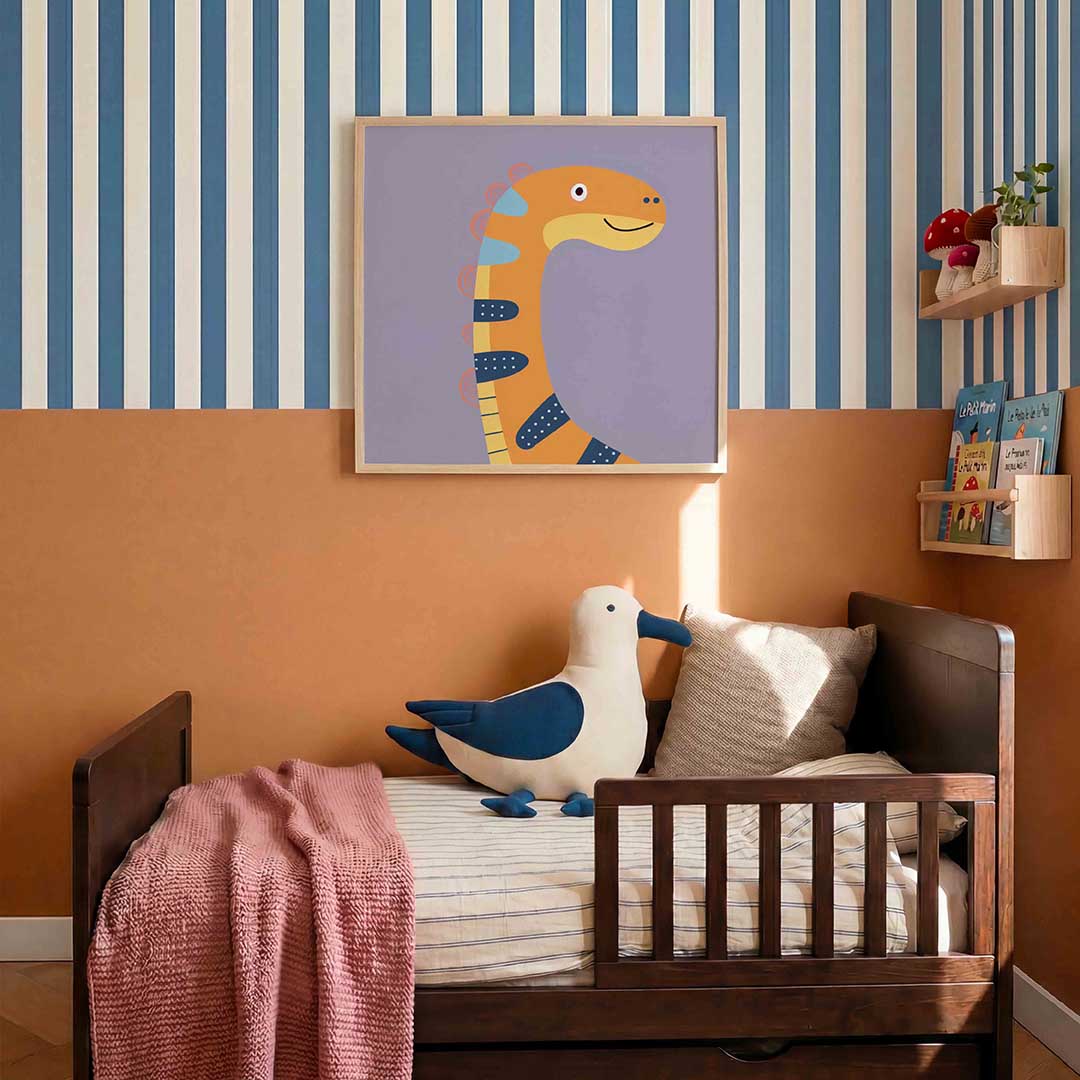 Oranje dinosaurus Poster