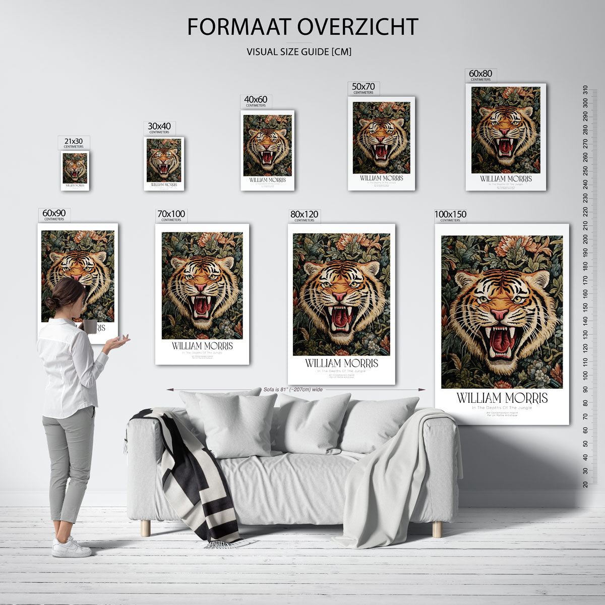 Tijger in jungle Poster