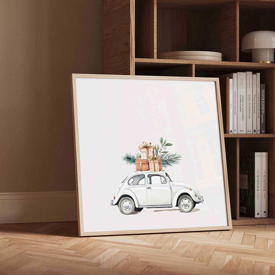 Auto met cadeaus Poster