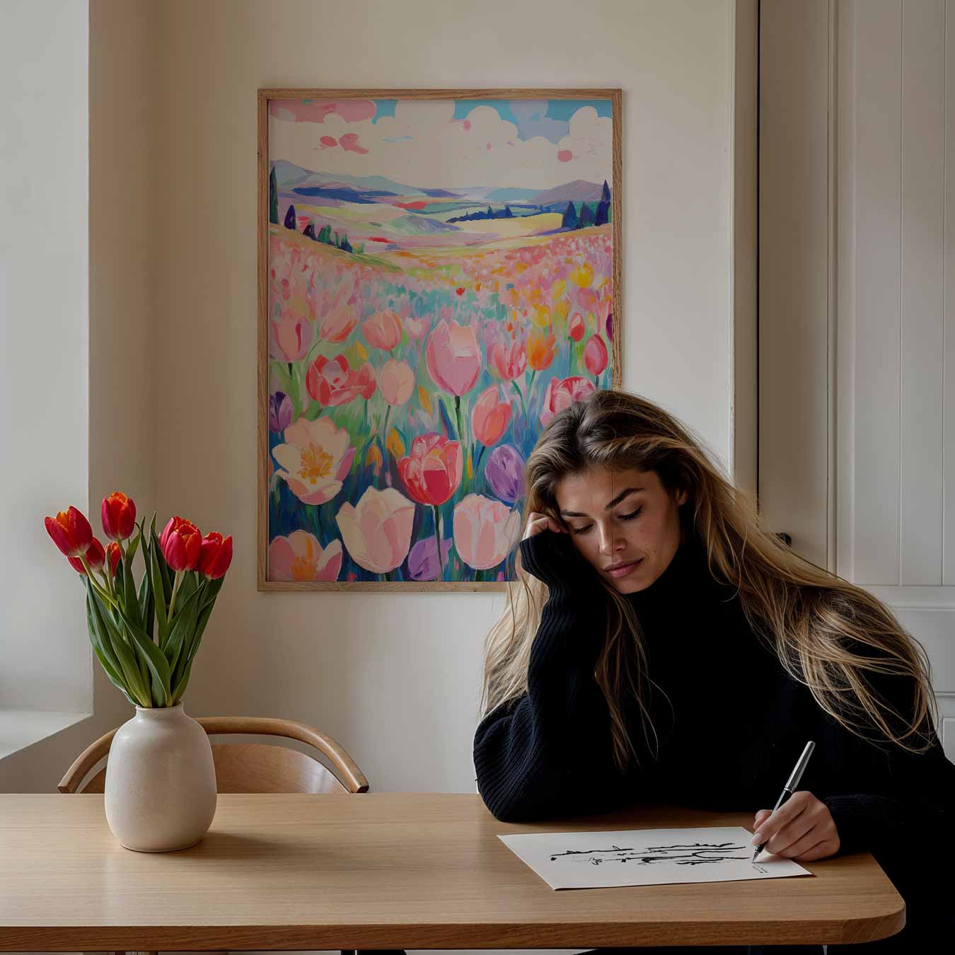 Kleurrijke Bloemenweide Poster-WallArtistic