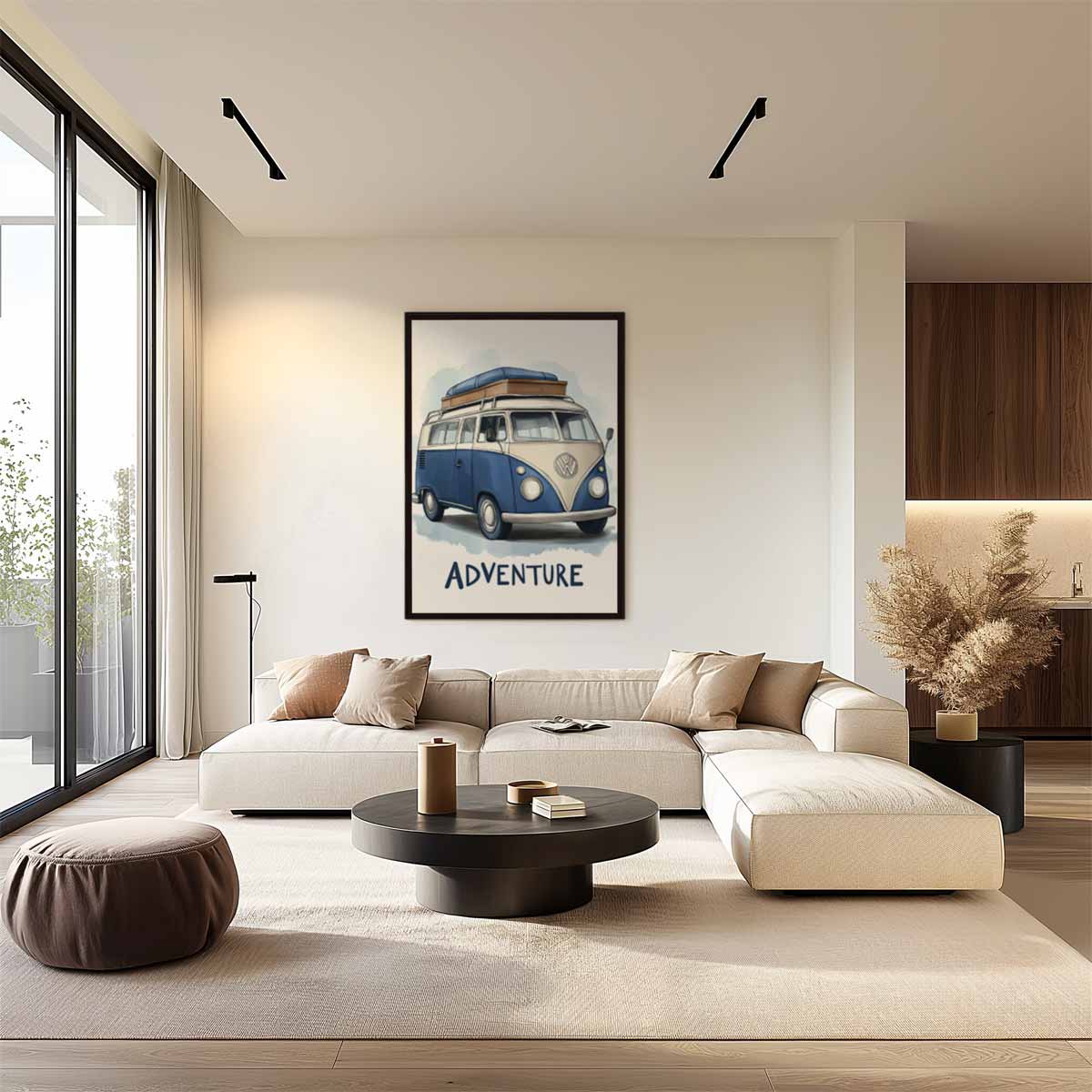 Retro Roadtrip Canvas Kunstwerk-canvas-dibond-plexiglas-wanddecoratie-WallArtistic