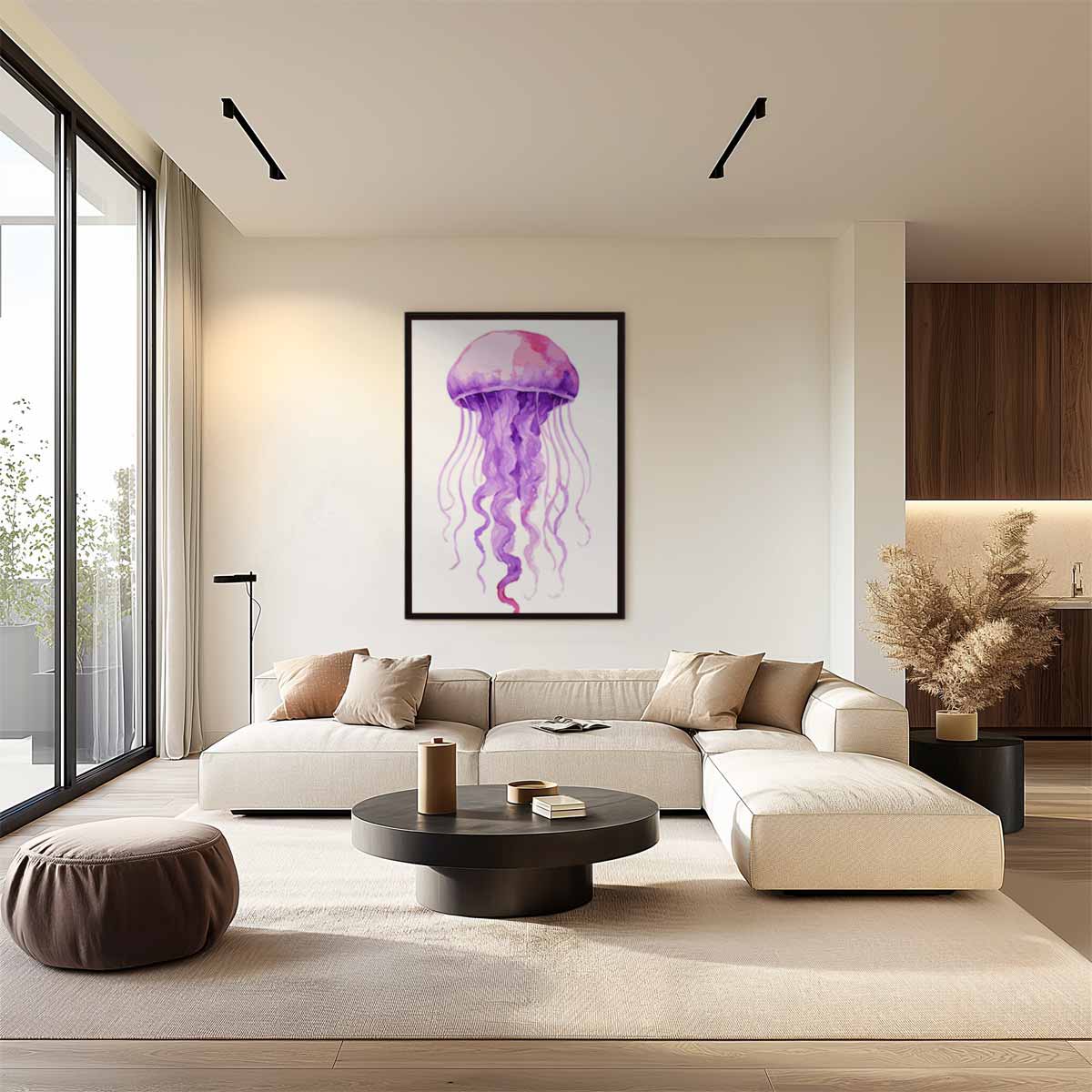 Dromerige Paarse Kwal Kunstwerk-canvas-dibond-plexiglas-wanddecoratie-WallArtistic