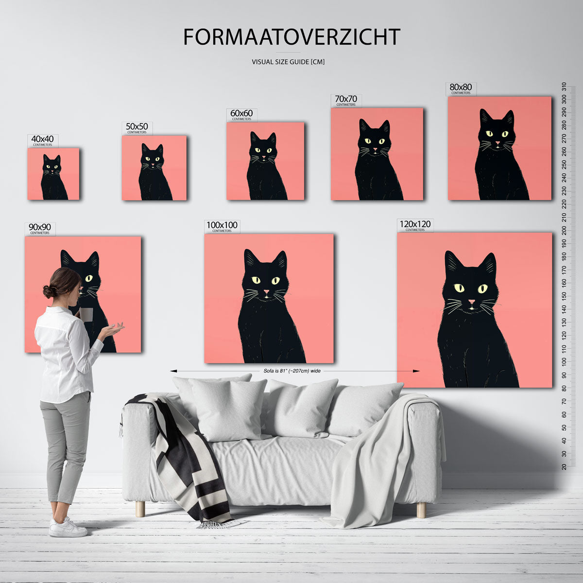 Zwarte kat Poster