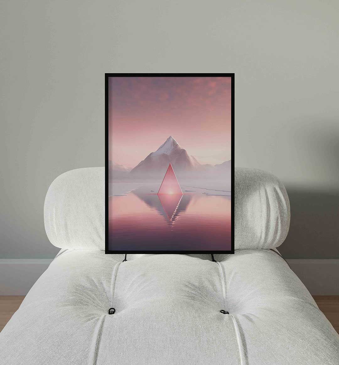Driehoek en berg Poster