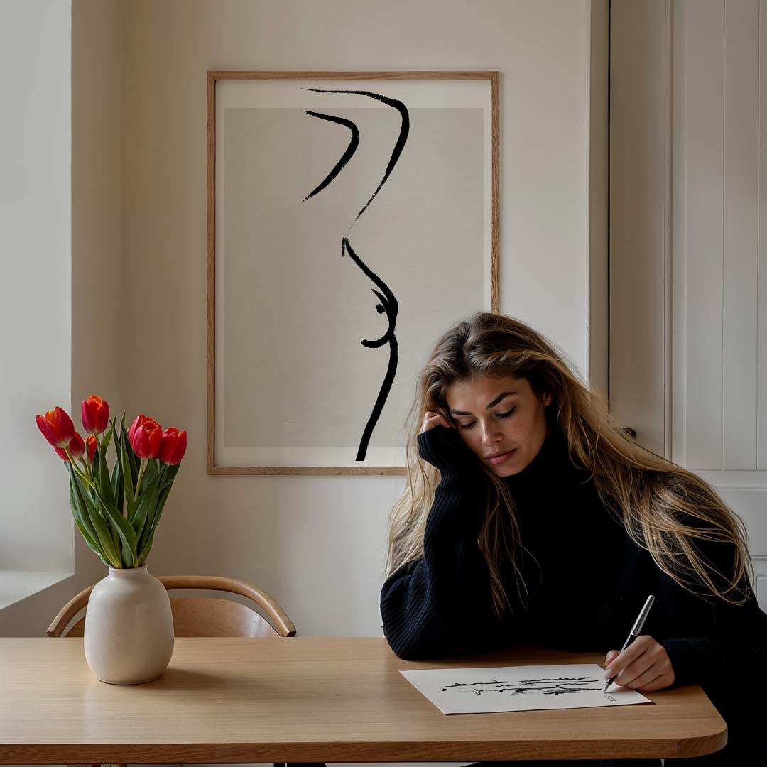 Elegante Lichaamssilhouet Poster-WallArtistic