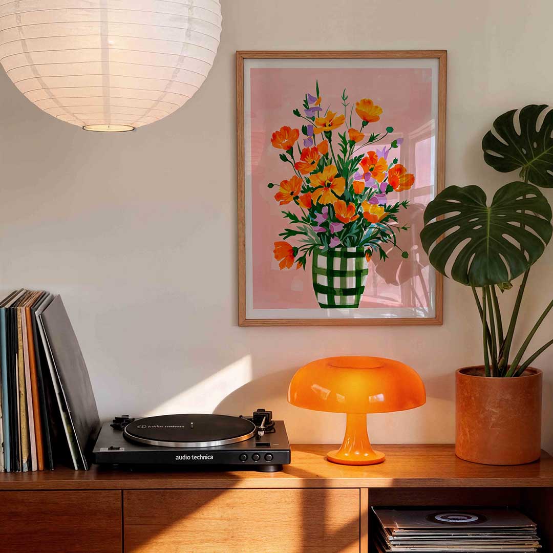 Bloemen in vaas Poster