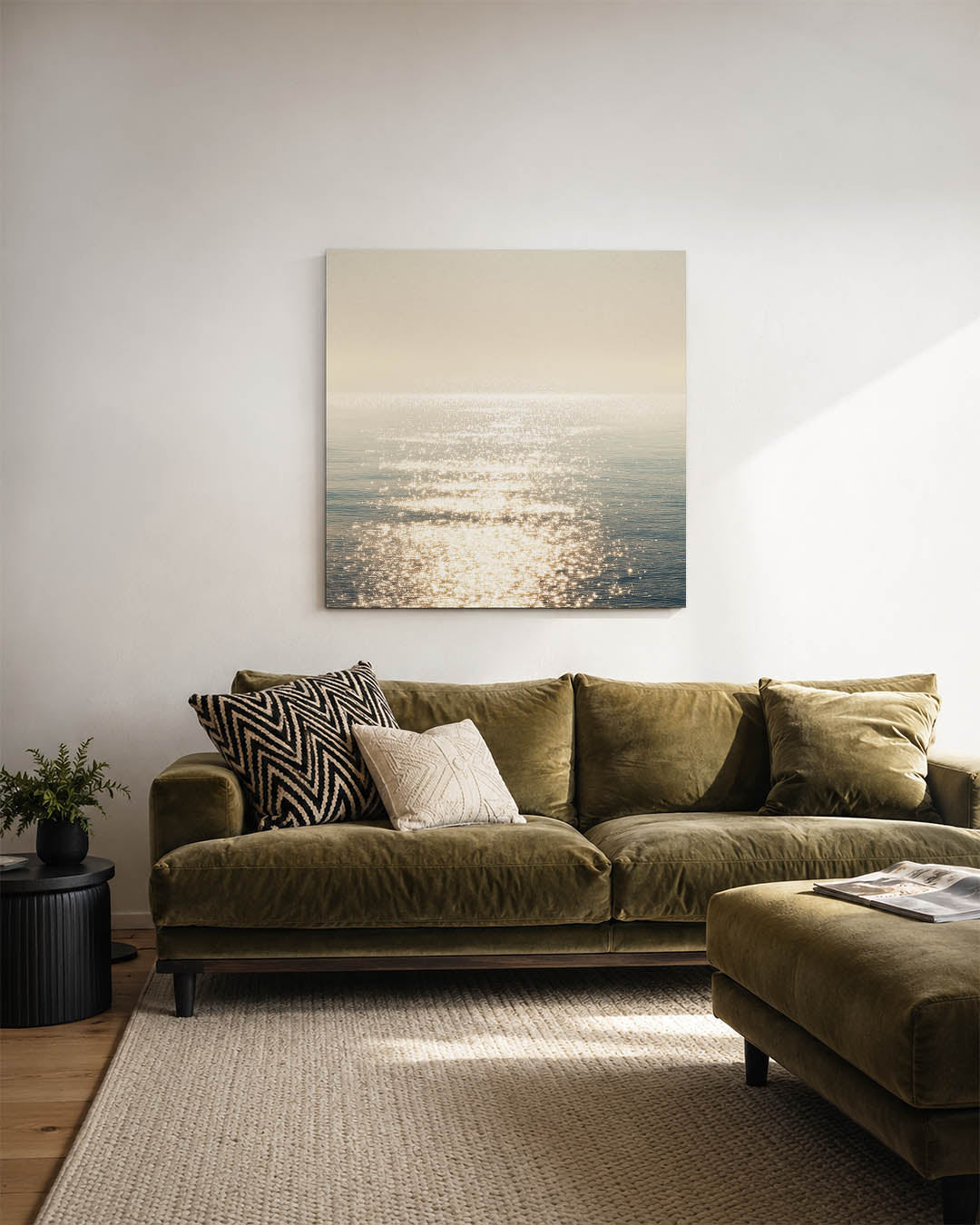 Zonlicht op water Kunstwerk
