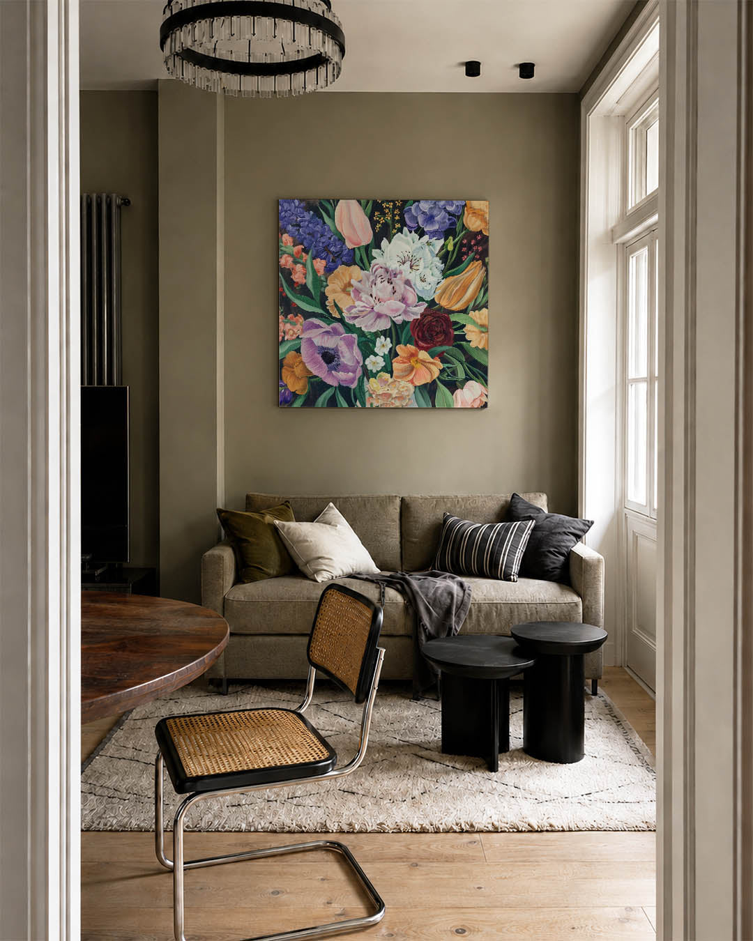 Bloemenexplosie Kunstwerk