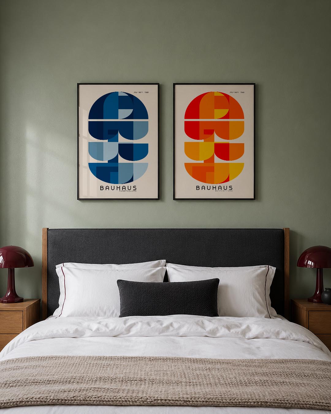 Vormenspel in blauw Posterset