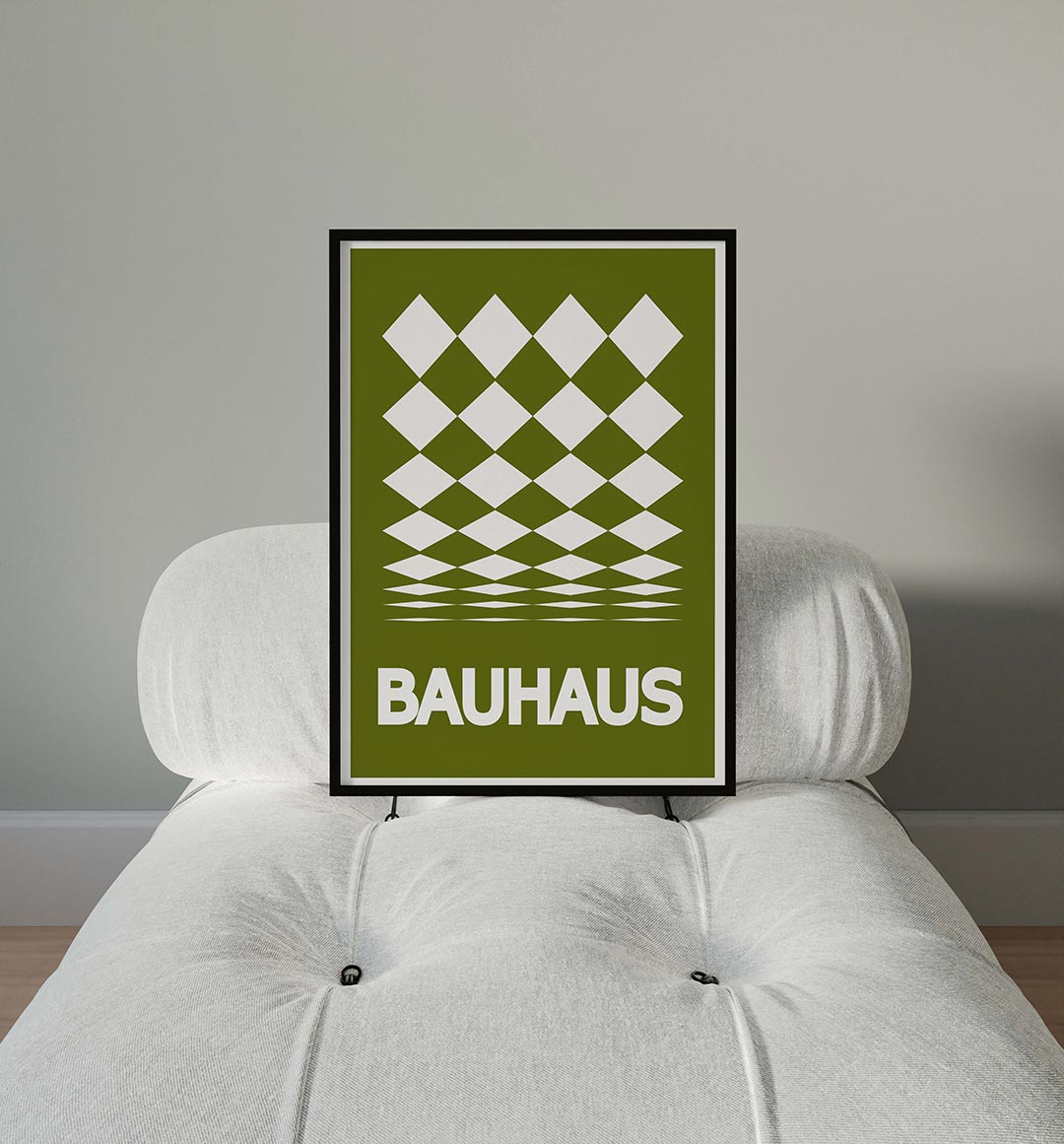 Ruitpatroon perspectief Poster