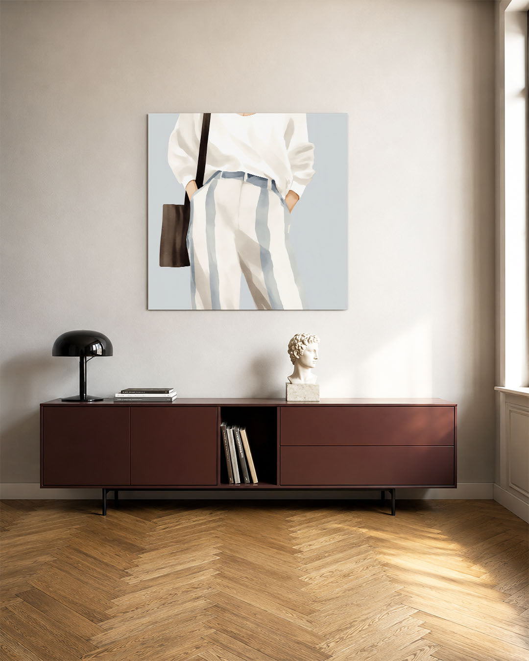 Gestreepte mode illustratie Kunstwerk