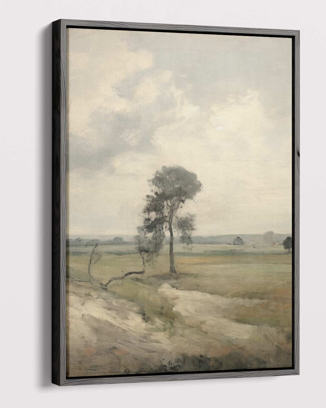 Eenzame Boom in Landschap Kunstwerk-canvas-dibond-plexiglas-wanddecoratie-WallArtistic