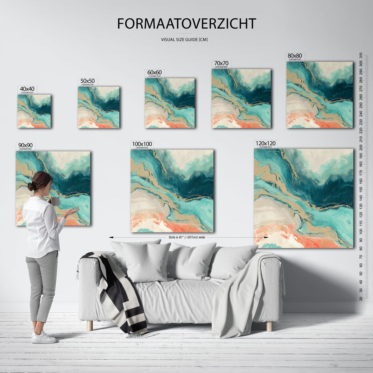 Abstracte golven Poster