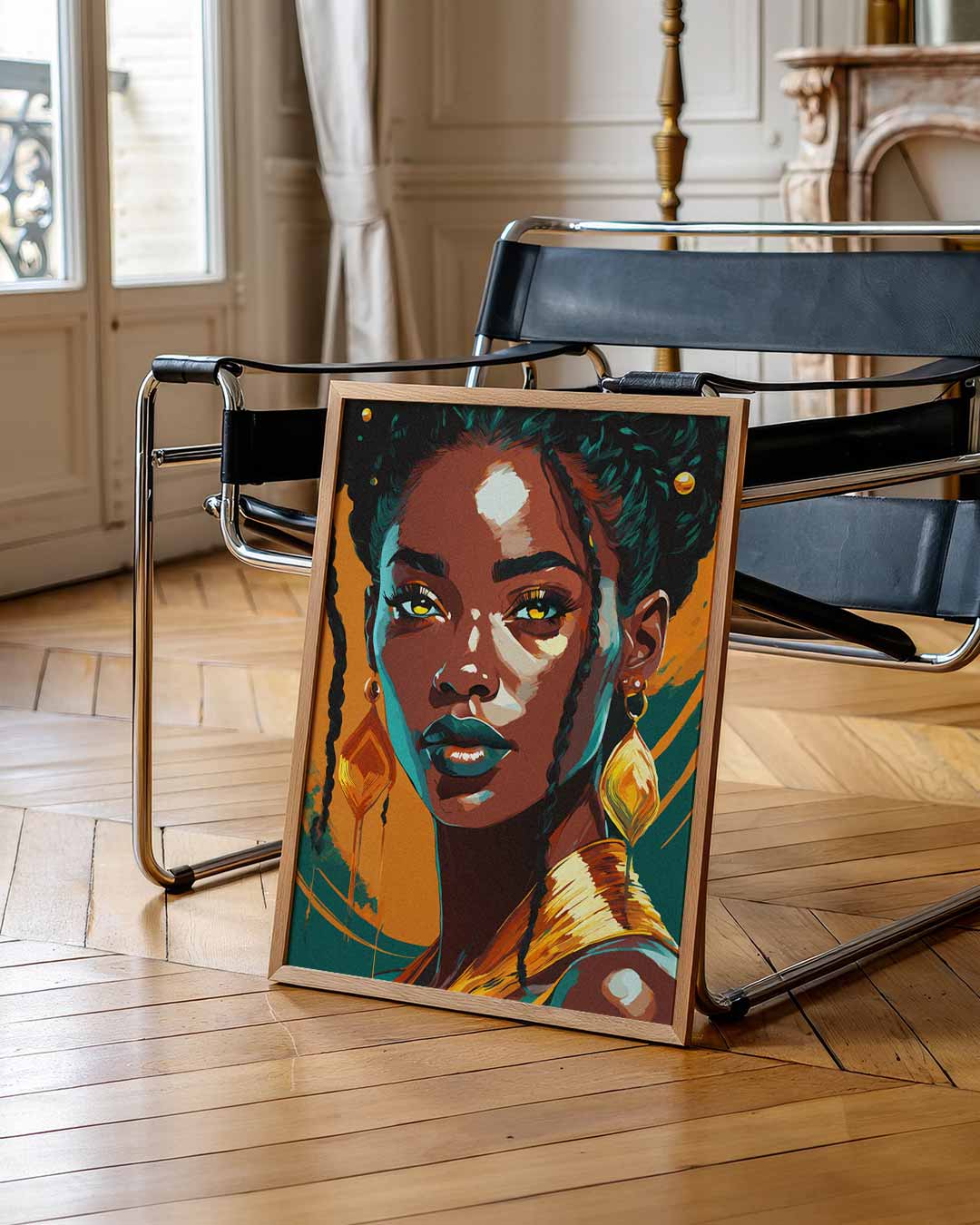 Vrouwelijke Kracht Portret Poster-WallArtistic