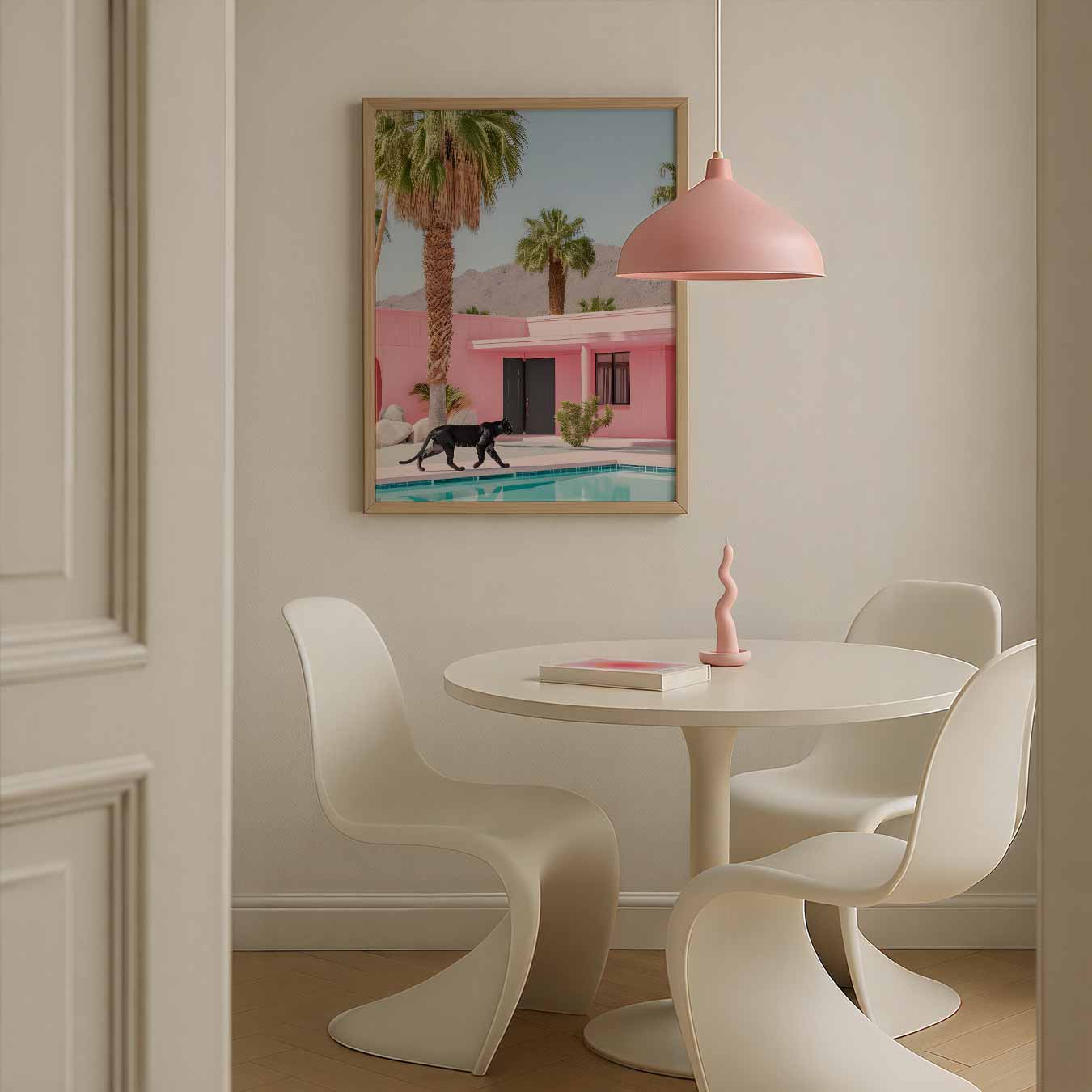 Tropische Oase met Panter Poster-WallArtistic