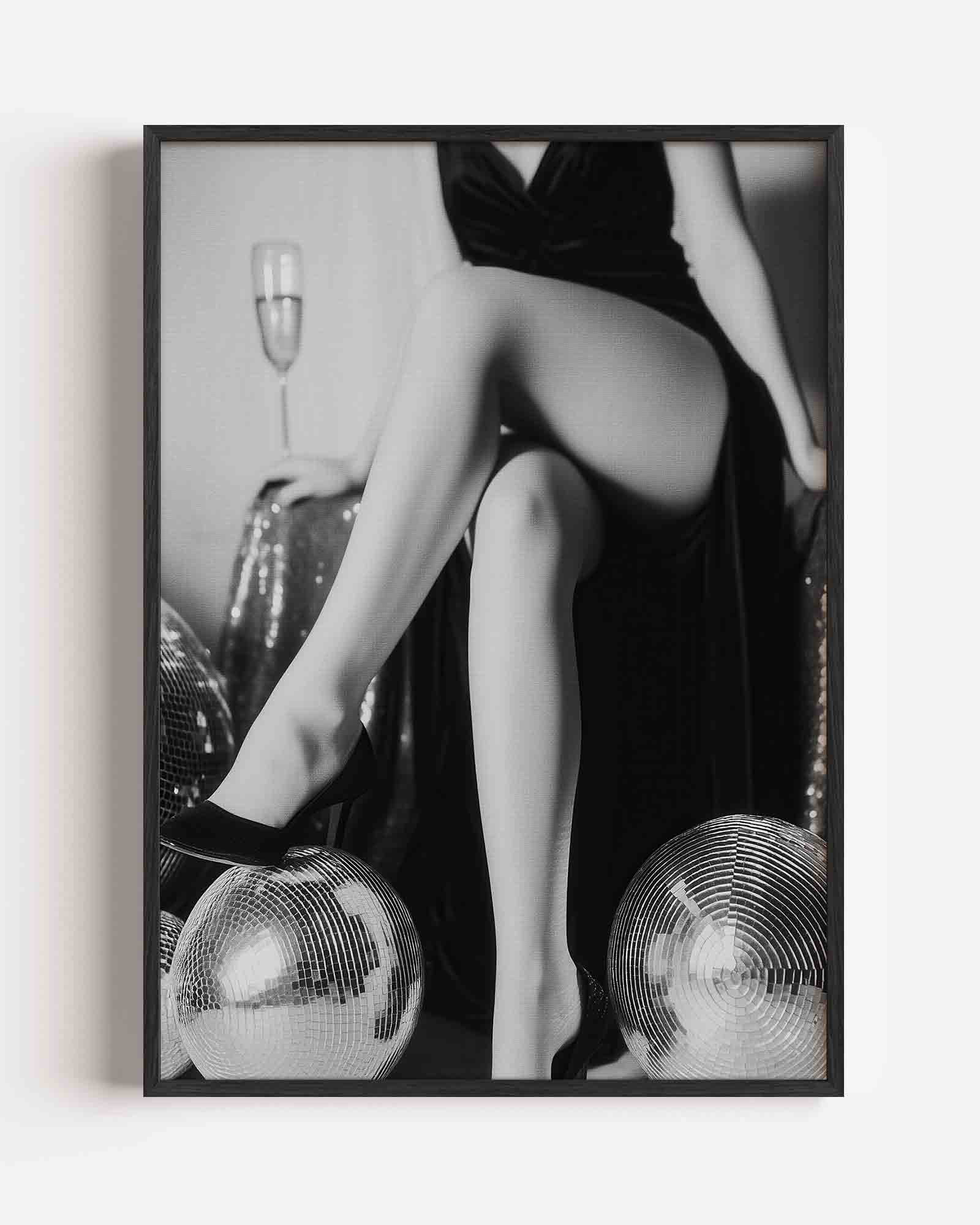 Vrouw met discoballen Poster