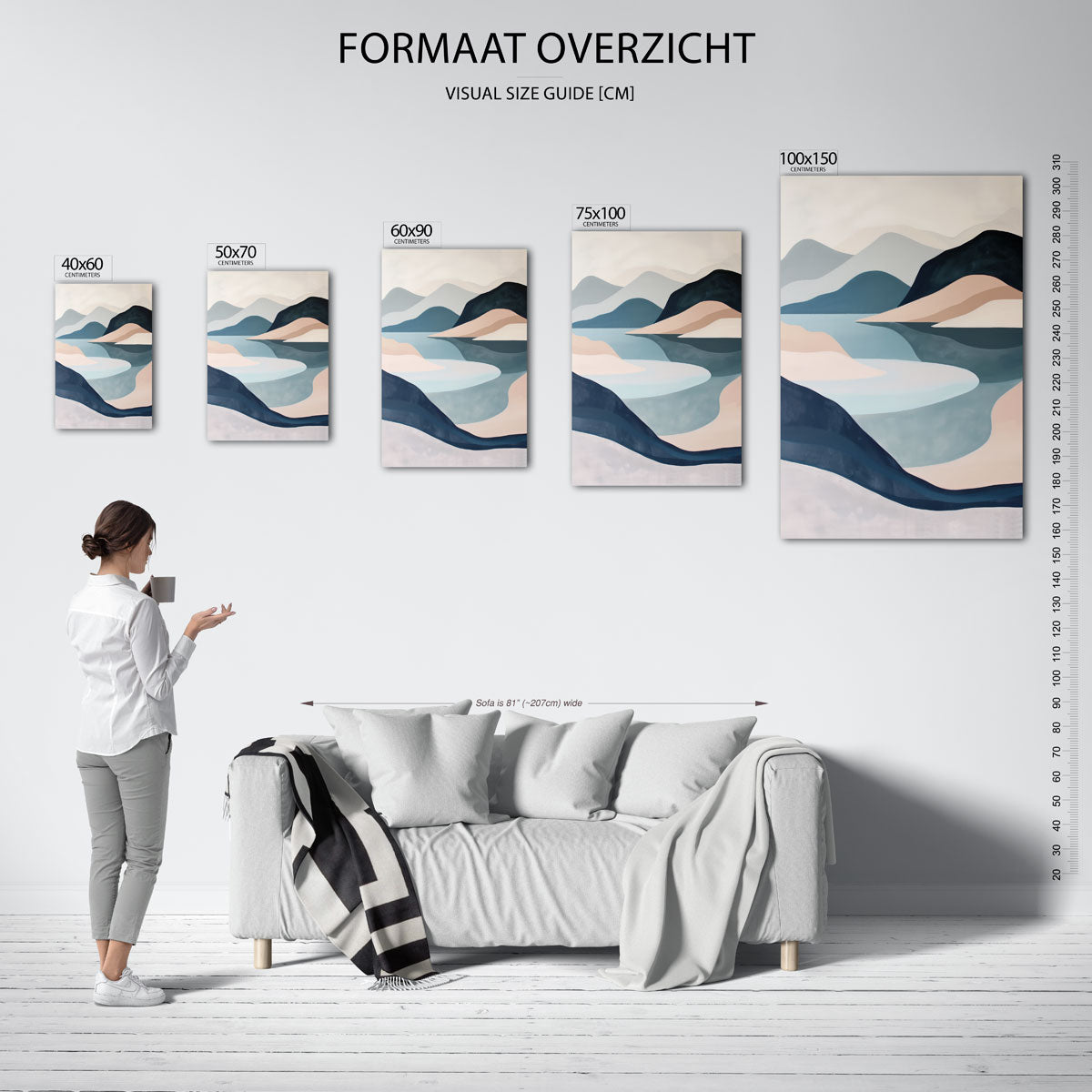 Vloeiende landschap vormen Kunstwerk
