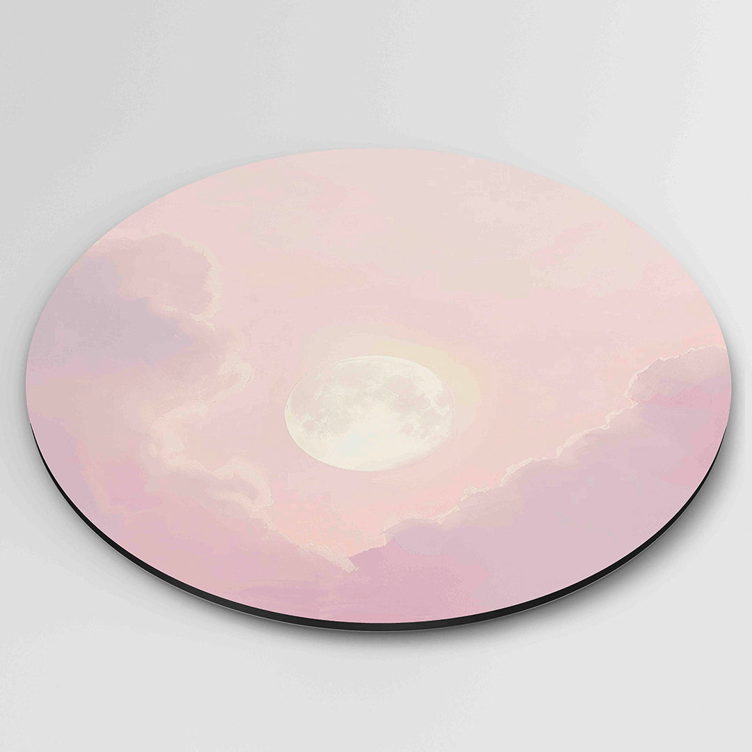 Maan en wolken Muurcirkel