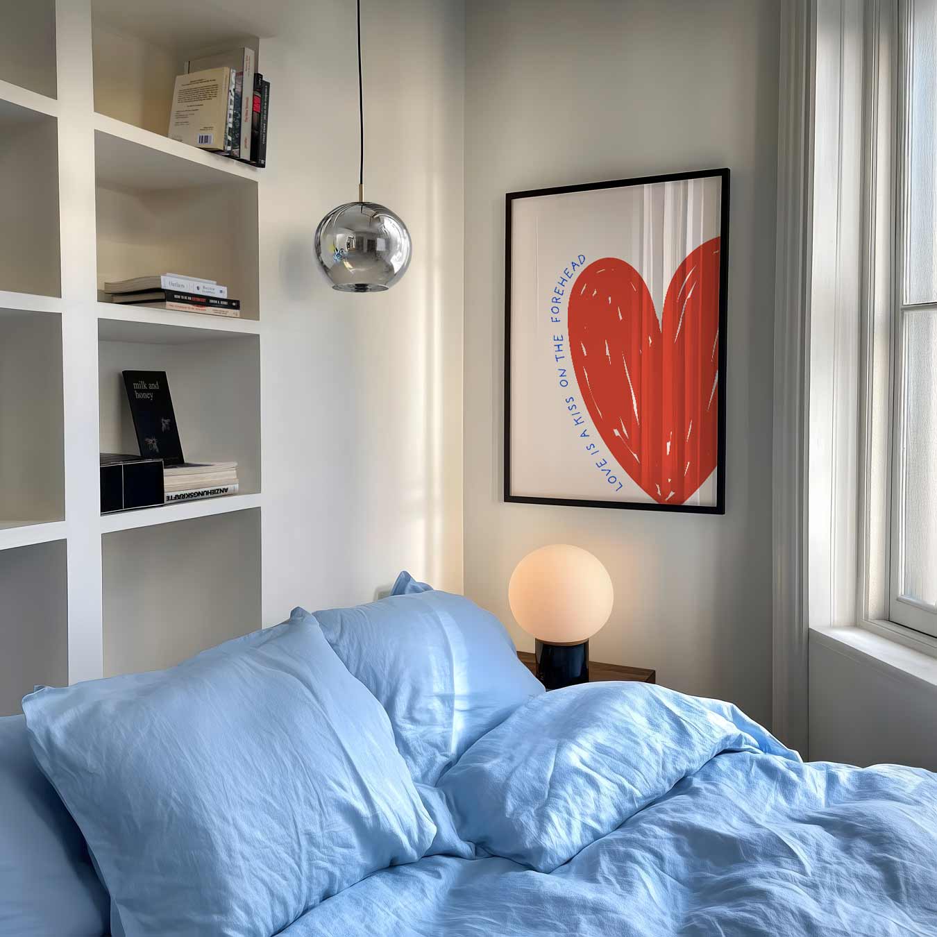 Liefdevolle Kus Voorhoofd Poster-WallArtistic