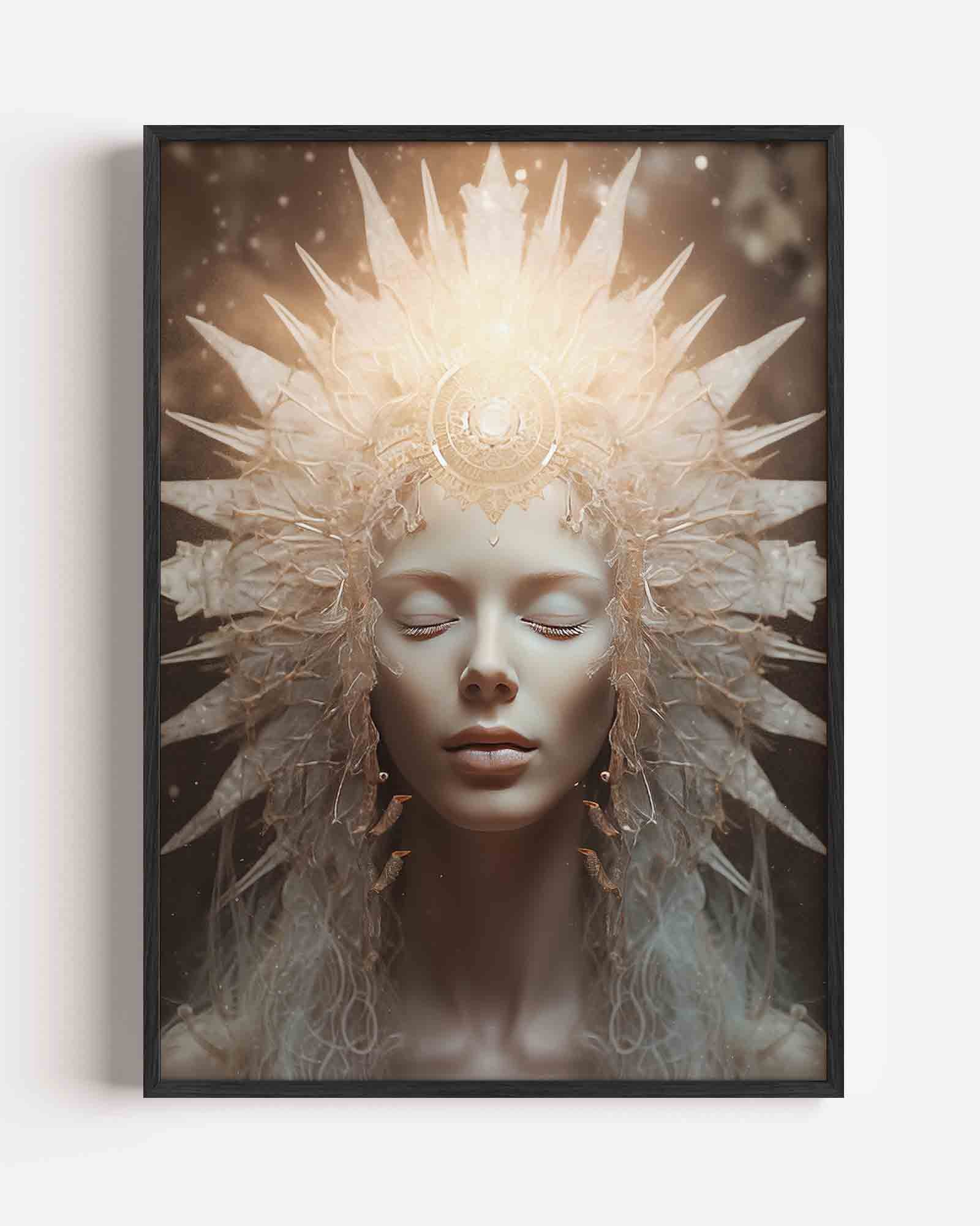 Vrouw met kroon Poster