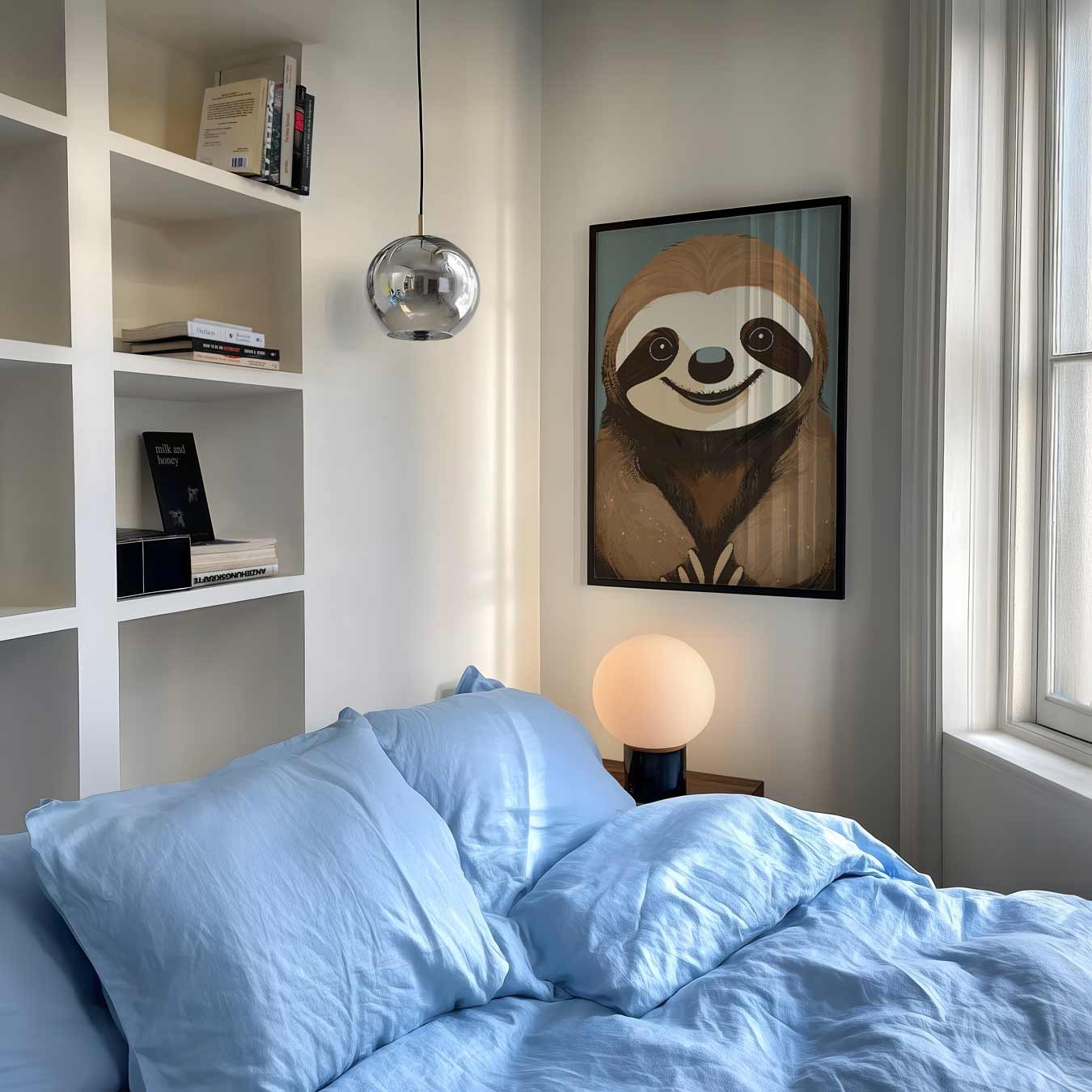 Schattige Luiaard Poster-WallArtistic