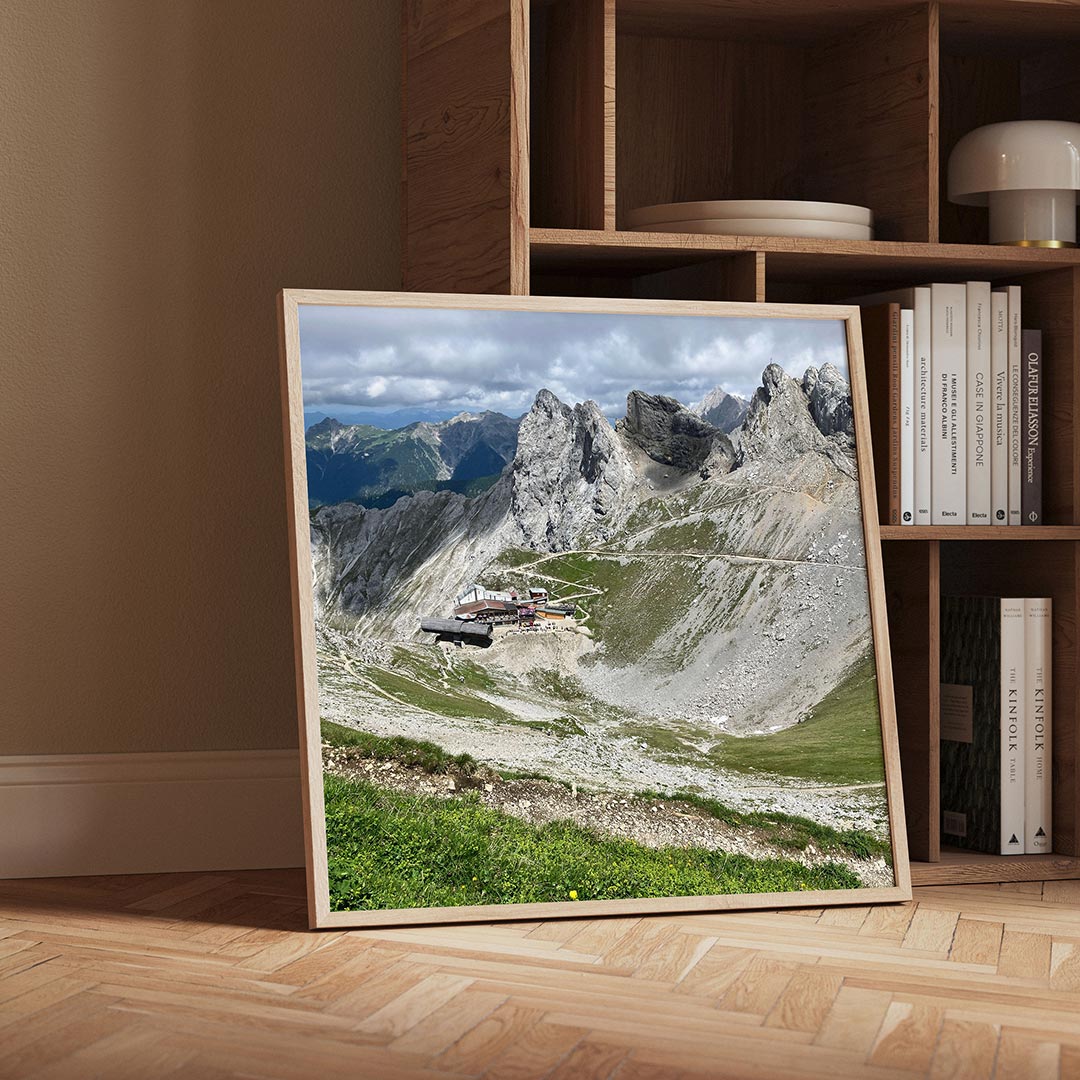 Berglandschap met rotsen Poster