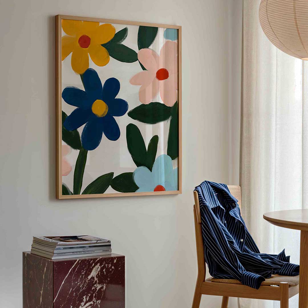 Bloemen en bladeren Poster