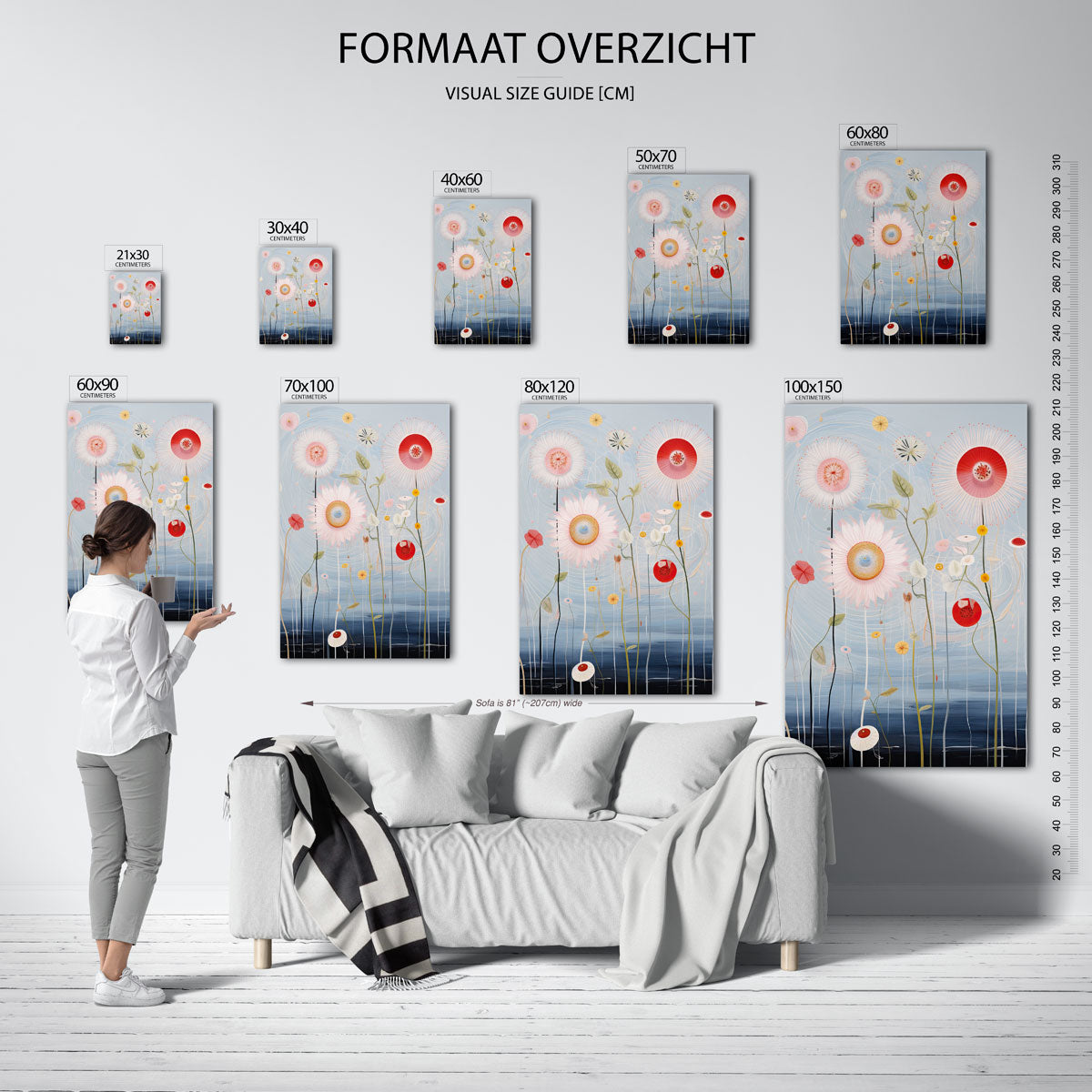 Bloemen en stelen Poster