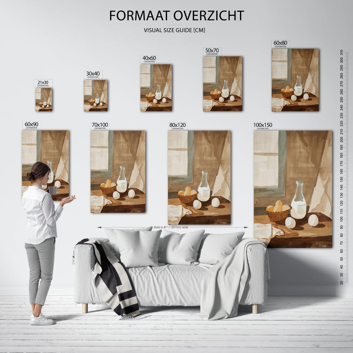 Stilleven met eieren en karaf Poster