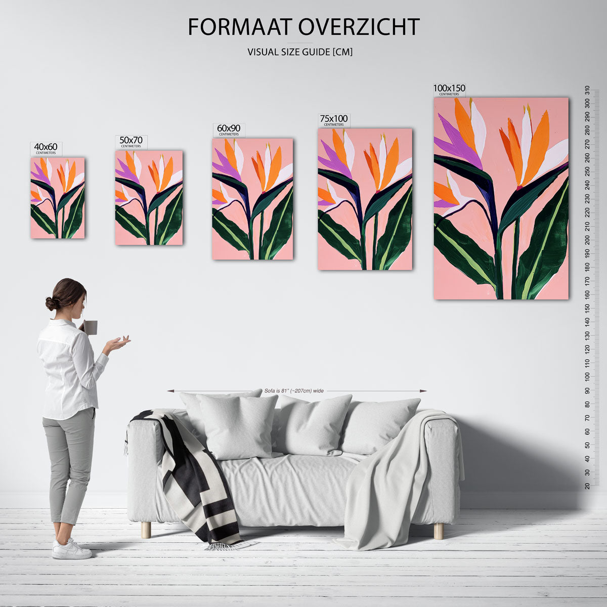 Vrolijke bloemen Kunstwerk