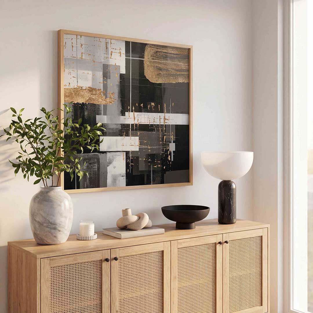 Abstracte gouden accenten Poster