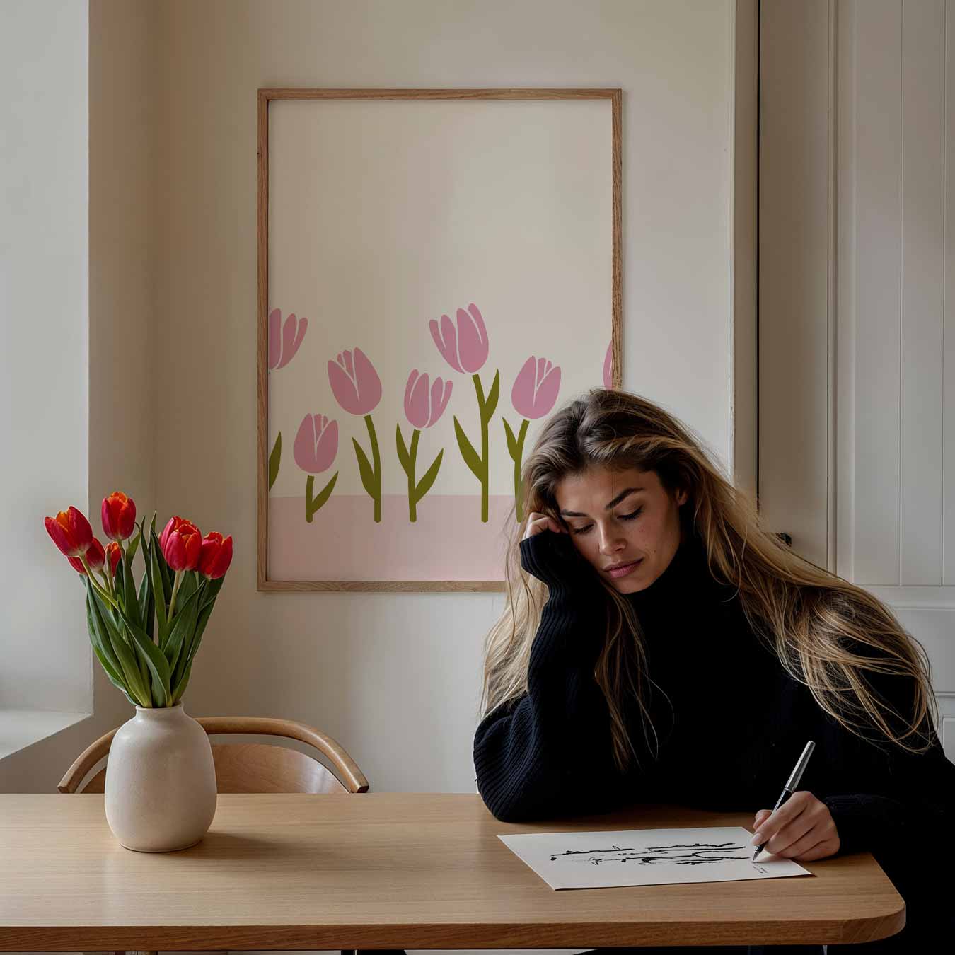 Tulpenliefde Poster-WallArtistic