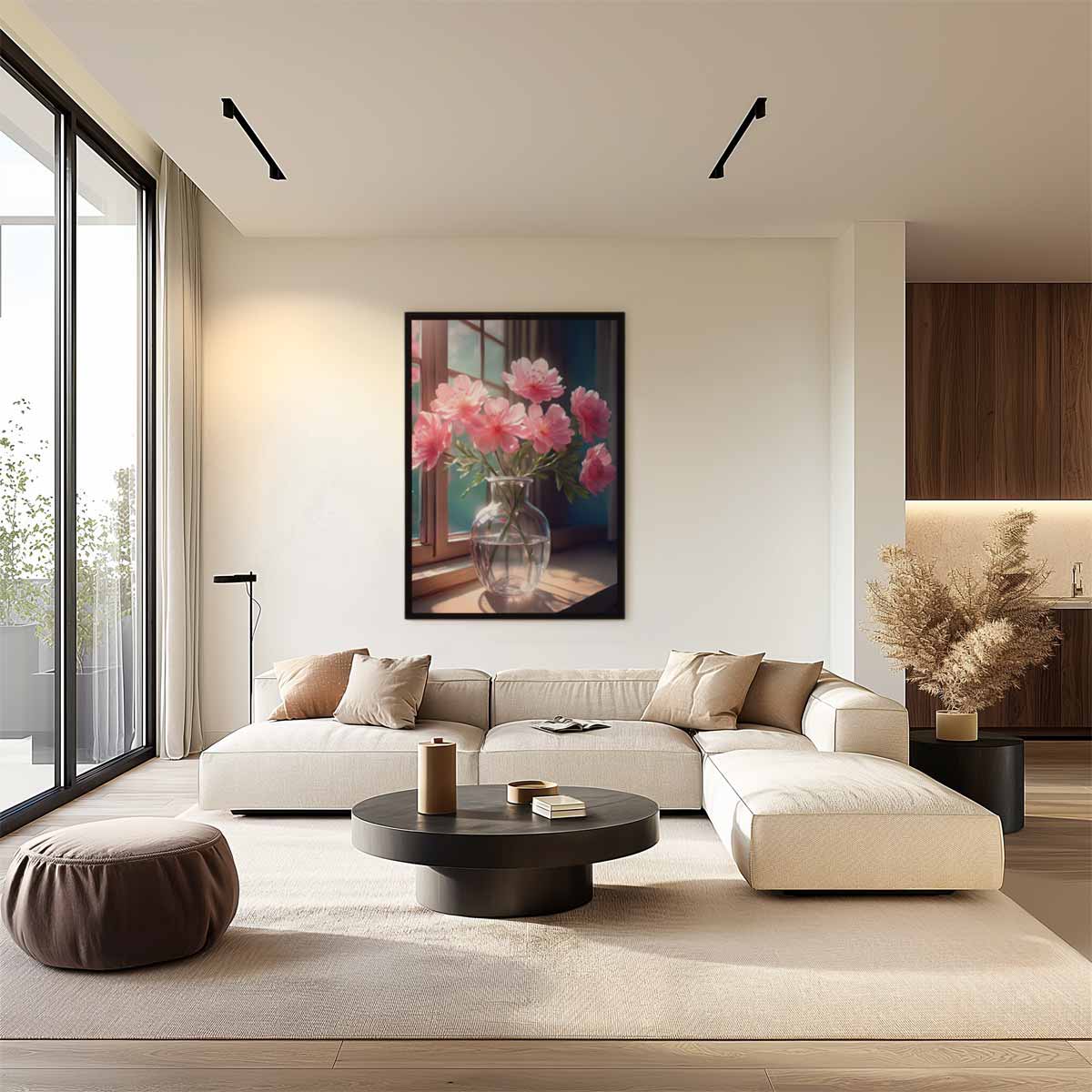 Bloemen in de Schijn van het Zonlicht Kunstwerk-canvas-dibond-plexiglas-wanddecoratie-WallArtistic