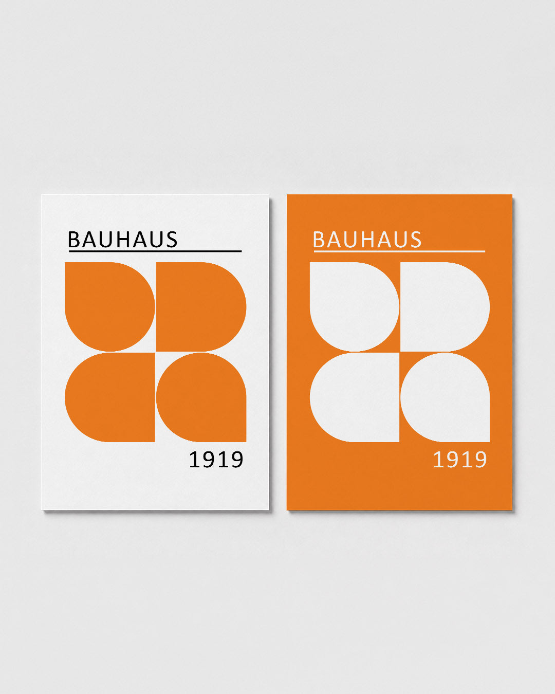 Oranje vormenspel Posterset