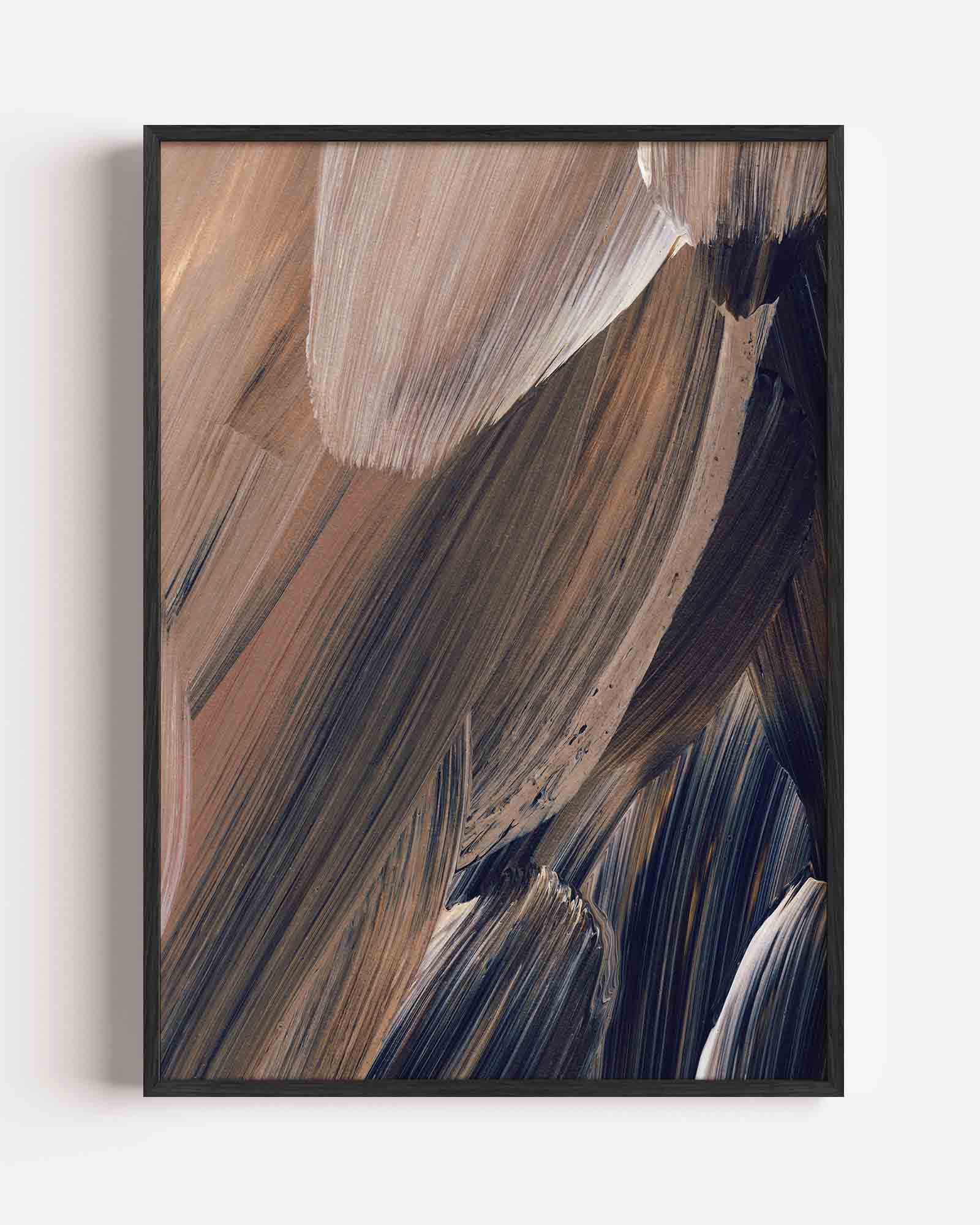Abstracte penseelstreken Poster