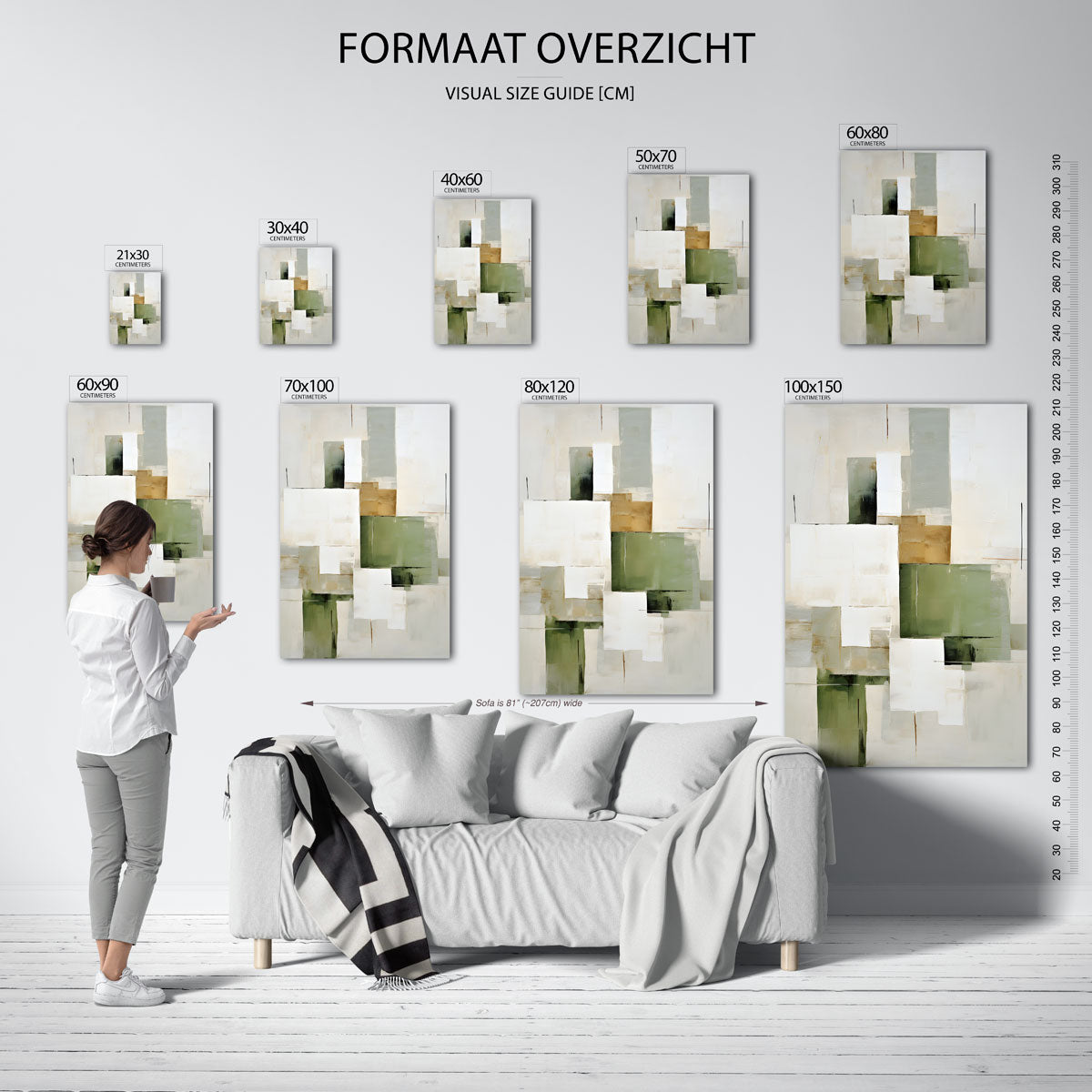 Abstracte rechthoeken Poster