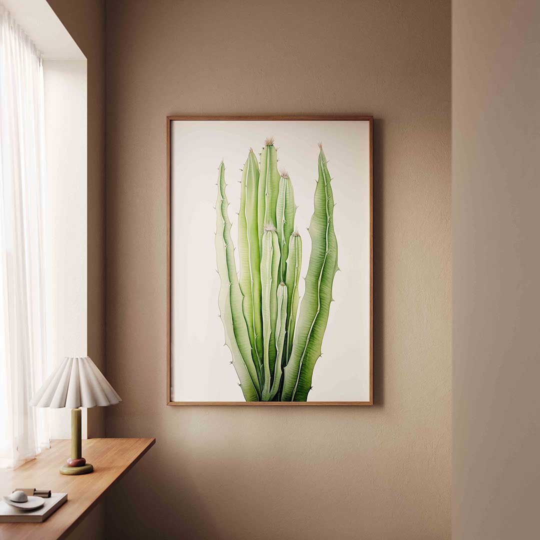Groene cactus Poster