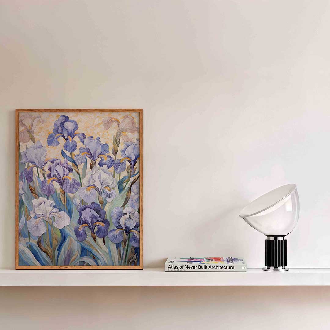 Blauwe irissen Poster