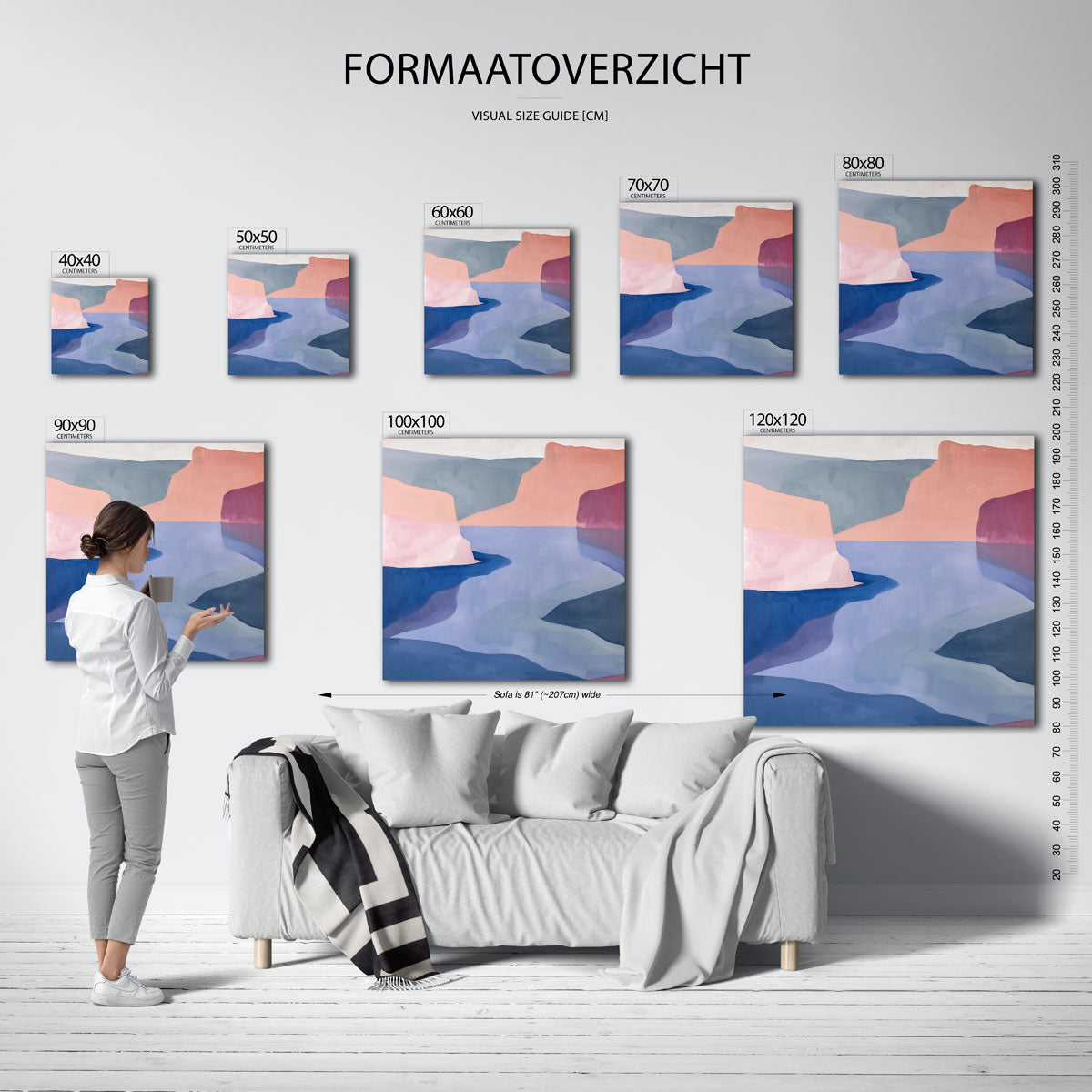 Abstracte landschapsvormen Poster