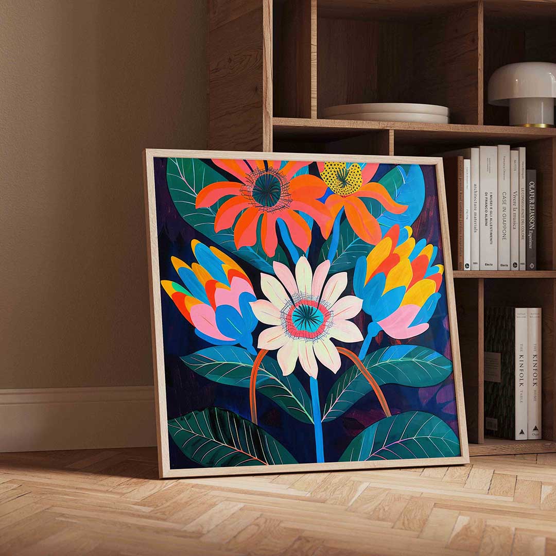 Bloemen en bladeren Poster